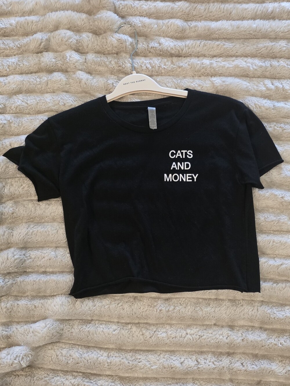 Cats and Money Black Pet-Themed Tee